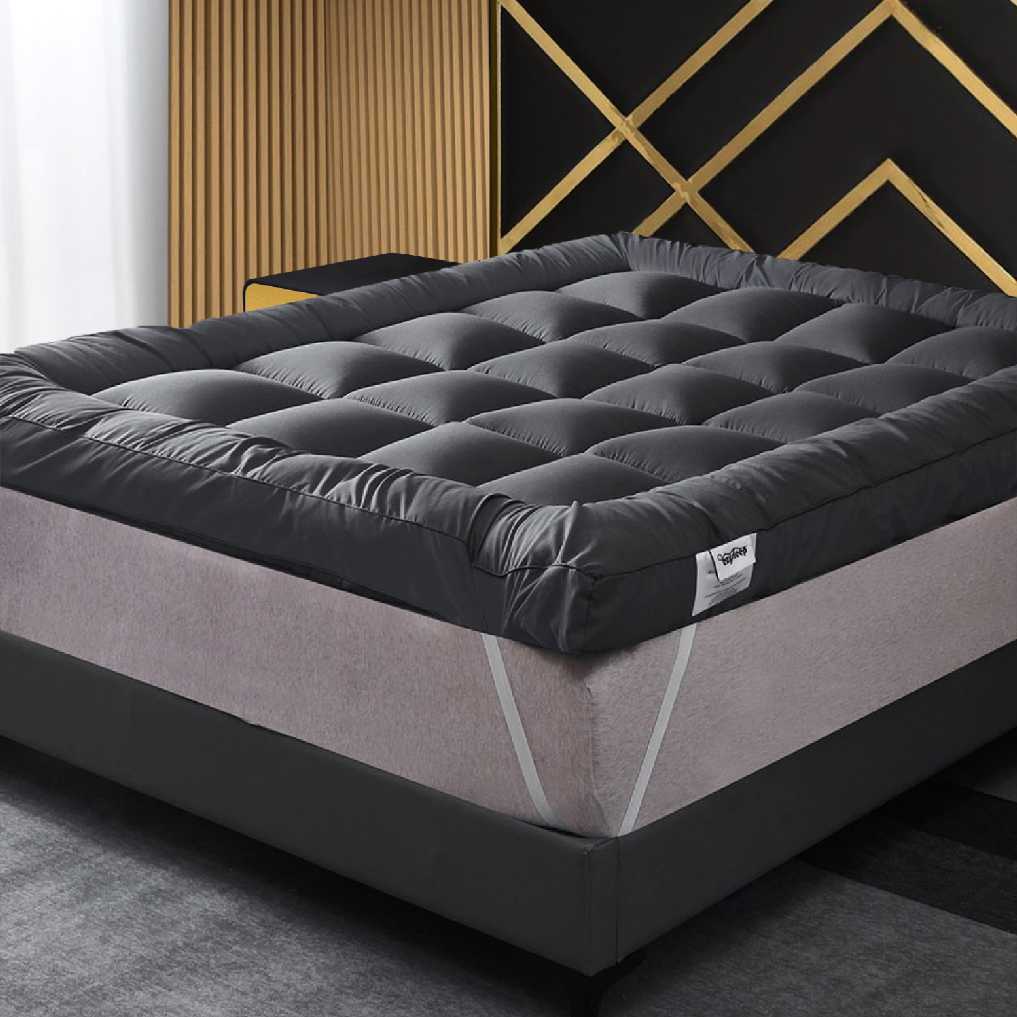 Premium Grey Bounce Back Mattress Topper